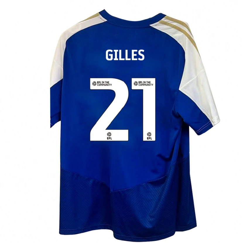 Danxen Kinder Sophie Gilles #21 Blau Weiß Gold Auswärtstrikot Trikot 2025/26 T-Shirt Schweiz