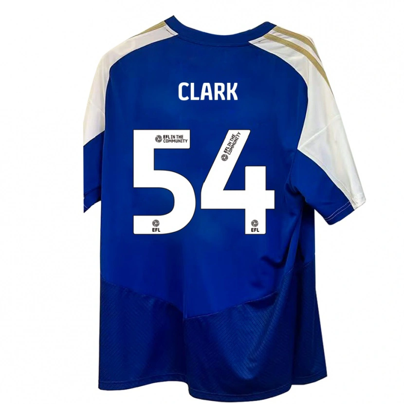 Danxen Kinder Max Clark #54 Blau Weiß Gold Auswärtstrikot Trikot 2025/26 T-Shirt Schweiz