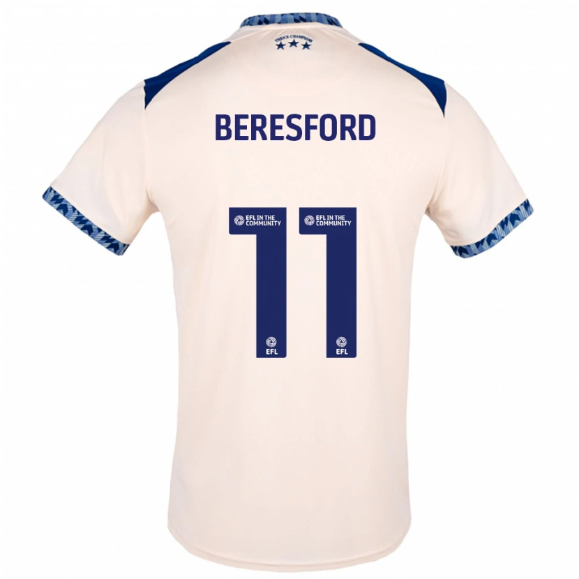 Danxen Kinder Rebecca Beresford #11 Creme Marine Auswärtstrikot Trikot 2025/26 T-Shirt Schweiz