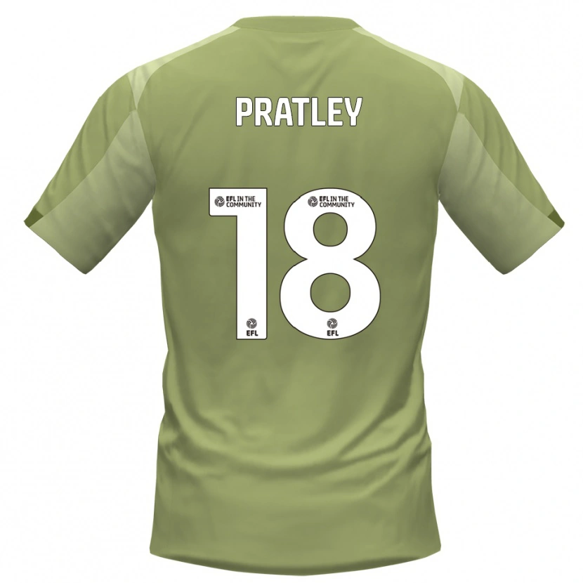 Danxen Kinder Darren Pratley #18 Salbei Champagner Auswärtstrikot Trikot 2025/26 T-Shirt Schweiz