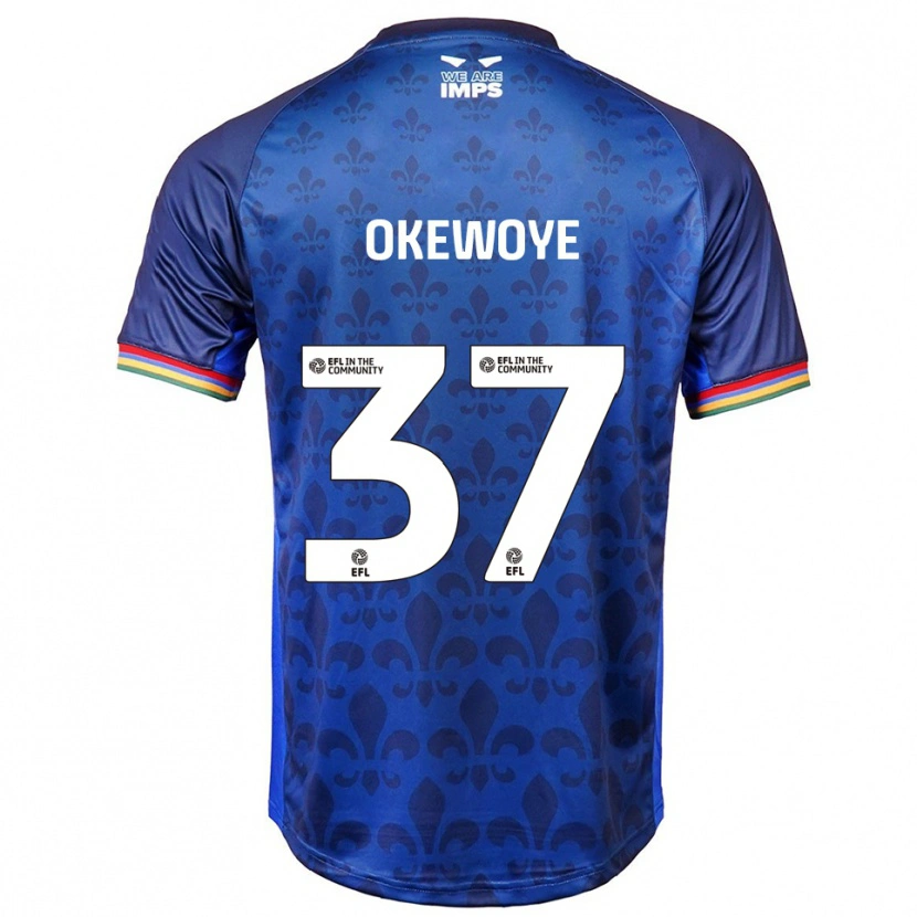 Danxen Kinder Gbolahan Okewoye #37 Blau Marine Auswärtstrikot Trikot 2025/26 T-Shirt Schweiz
