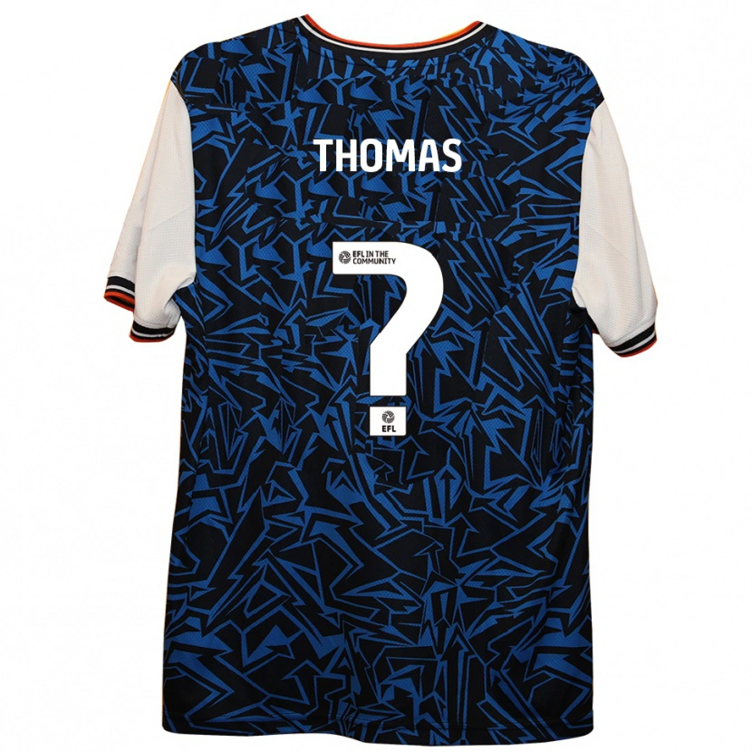Danxen Kinder Lucas Thomas #0 Blau Schwarz Weiß Auswärtstrikot Trikot 2025/26 T-Shirt Schweiz