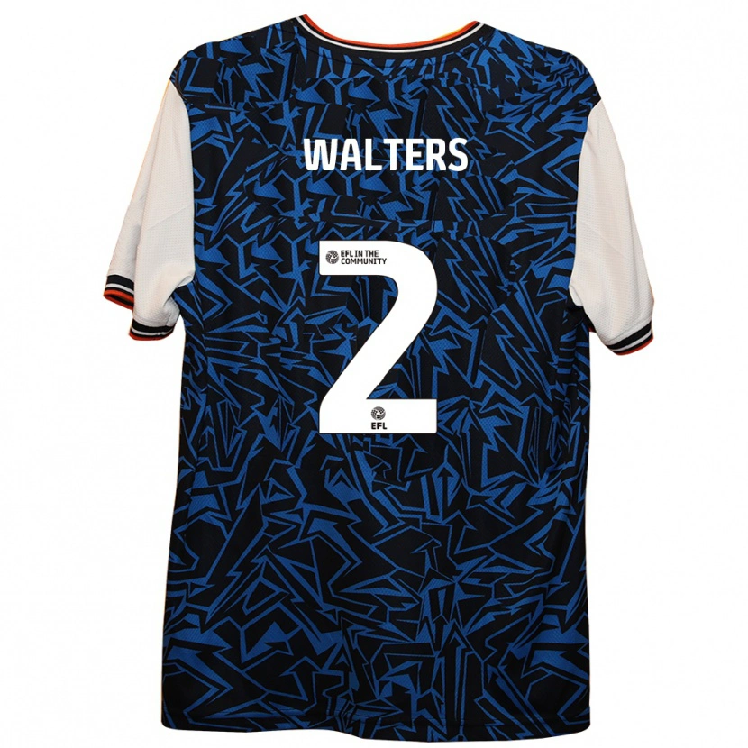 Danxen Kinder Reuell Walters #2 Blau Schwarz Weiß Auswärtstrikot Trikot 2025/26 T-Shirt Schweiz