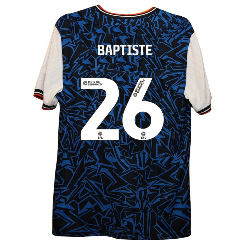Danxen Kinder Shandon Baptiste #26 Blau Schwarz Weiß Auswärtstrikot Trikot 2025/26 T-Shirt Schweiz