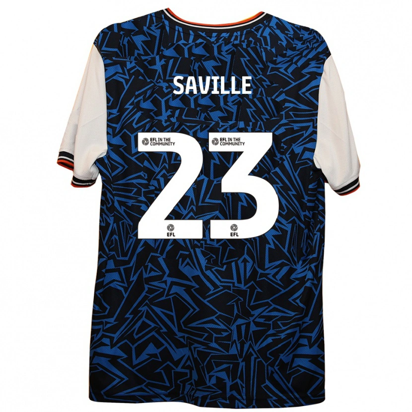 Danxen Kinder George Saville #23 Blau Schwarz Weiß Auswärtstrikot Trikot 2025/26 T-Shirt Schweiz