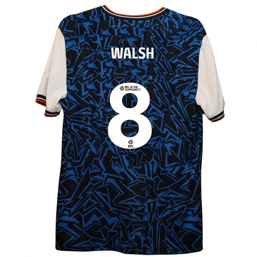 Danxen Kinder Liam Walsh #8 Blau Schwarz Weiß Auswärtstrikot Trikot 2025/26 T-Shirt Schweiz
