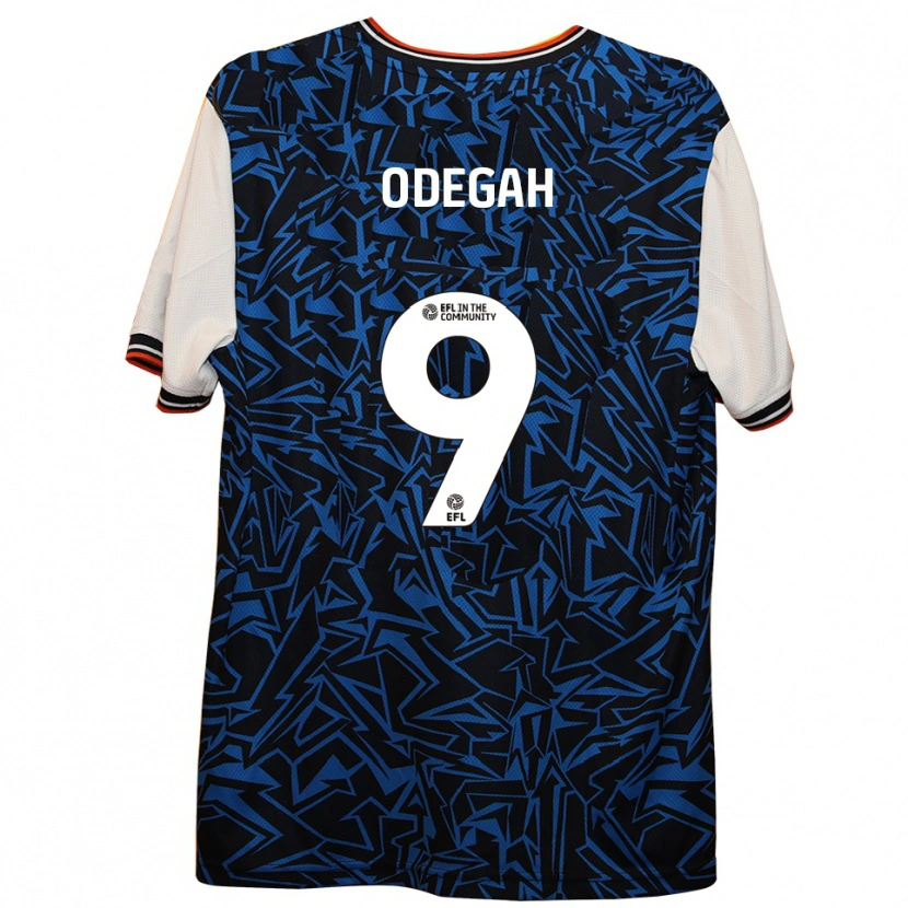 Danxen Kinder Jamie Odegah #9 Blau Schwarz Weiß Auswärtstrikot Trikot 2025/26 T-Shirt Schweiz
