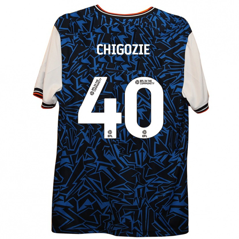 Danxen Kinder Christian Chigozie #40 Blau Schwarz Weiß Auswärtstrikot Trikot 2025/26 T-Shirt Schweiz