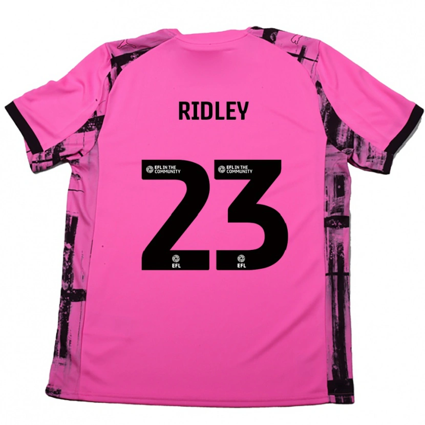 Danxen Kinder Paige Ridley #23 Rosenrot Schwarz Auswärtstrikot Trikot 2025/26 T-Shirt Schweiz