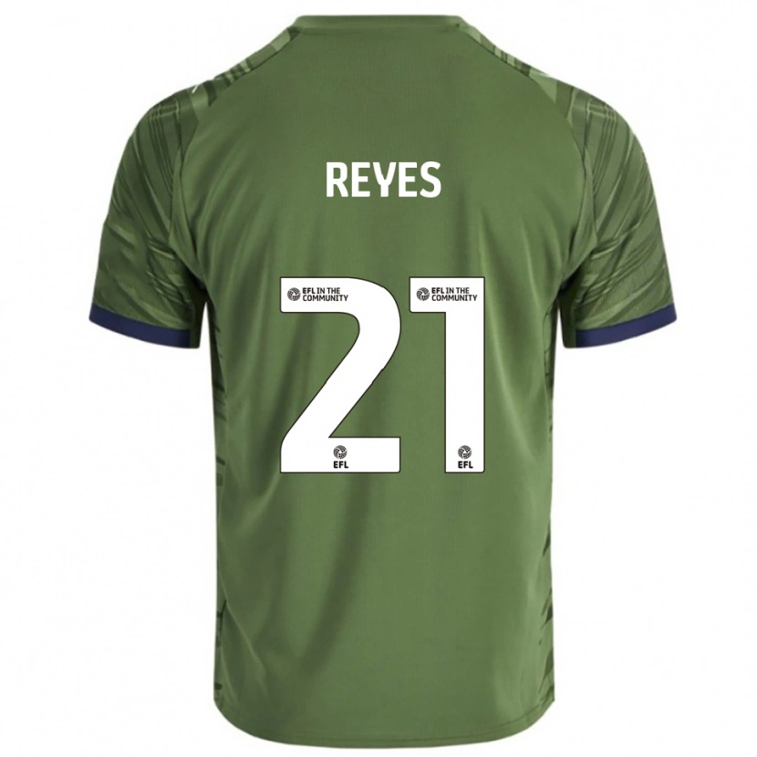 Danxen Kinder Vicente Reyes #21 Grün Weiß Auswärtstrikot Trikot 2025/26 T-Shirt Schweiz