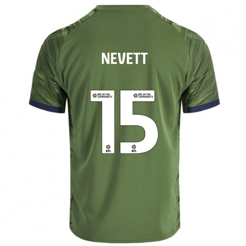 Danxen Kinder George Nevett #15 Grün Weiß Auswärtstrikot Trikot 2025/26 T-Shirt Schweiz