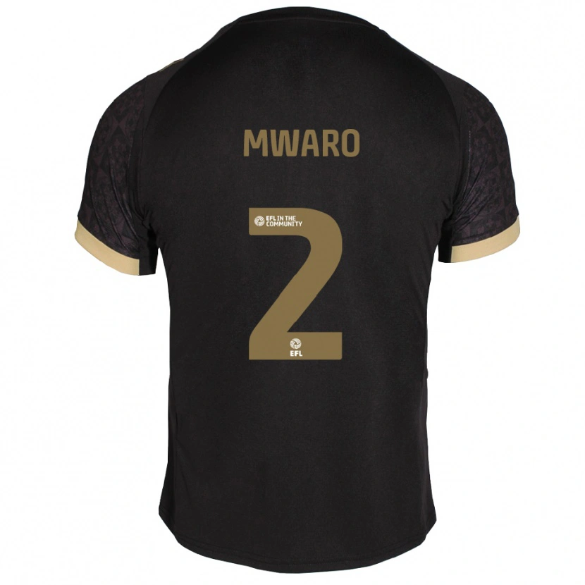 Danxen Kinder Joe Mwaro #2 Schwarz Gold Auswärtstrikot Trikot 2025/26 T-Shirt Schweiz