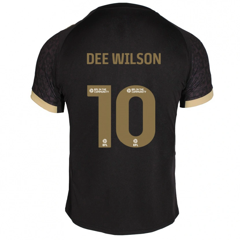 Danxen Kinder Georgia Dee Wilson #10 Schwarz Gold Auswärtstrikot Trikot 2025/26 T-Shirt Schweiz