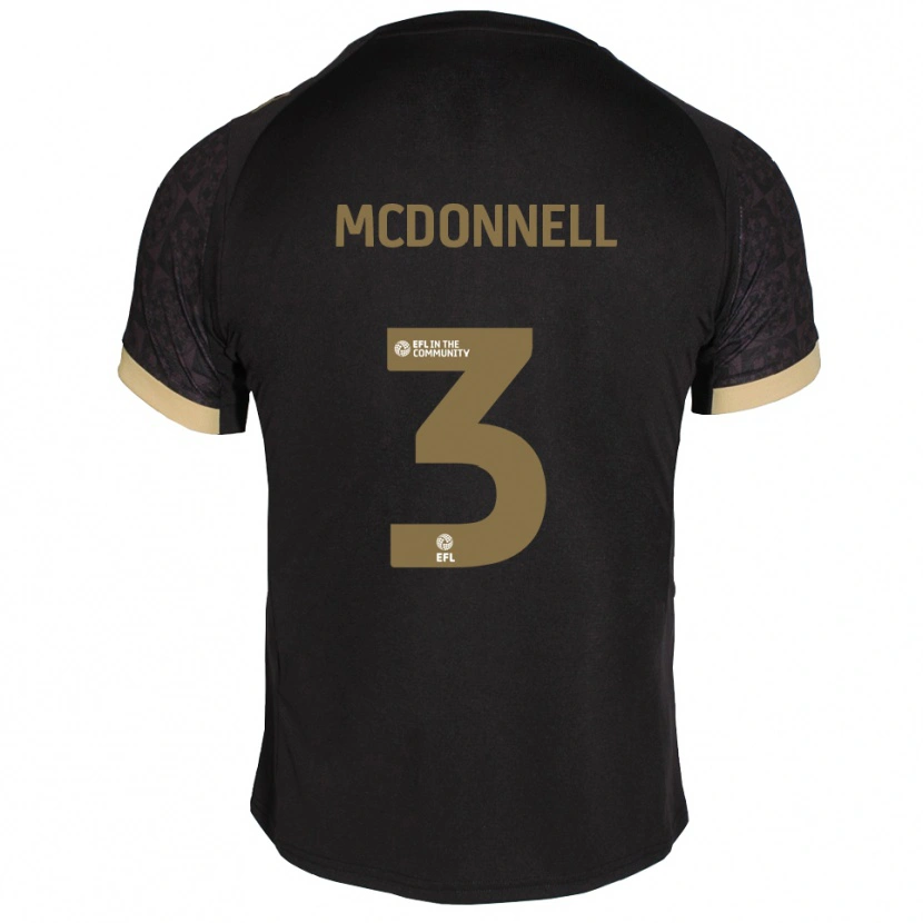 Danxen Kinder Rosie Mcdonnell #3 Schwarz Gold Auswärtstrikot Trikot 2025/26 T-Shirt Schweiz