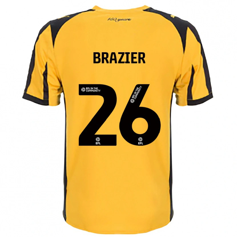 Danxen Kinder Liam Brazier #26 Orange Schwarz Auswärtstrikot Trikot 2025/26 T-Shirt Schweiz