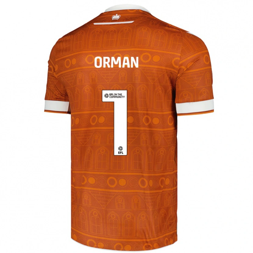 Danxen Kinder Emily Orman #1 Orange Weiß Auswärtstrikot Trikot 2025/26 T-Shirt Schweiz