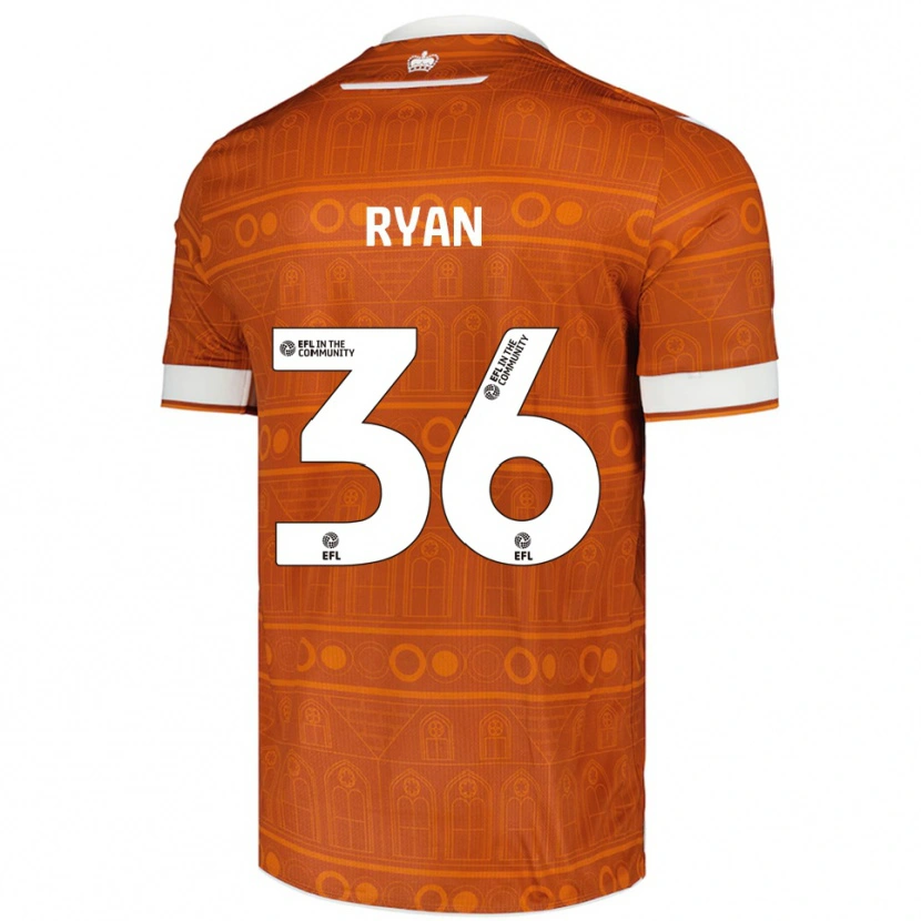 Danxen Kinder John Ryan #36 Orange Weiß Auswärtstrikot Trikot 2025/26 T-Shirt Schweiz
