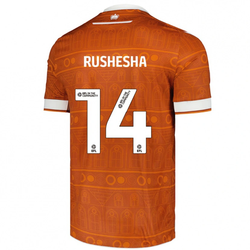 Danxen Kinder Tivonge Rushesha #14 Orange Weiß Auswärtstrikot Trikot 2025/26 T-Shirt Schweiz