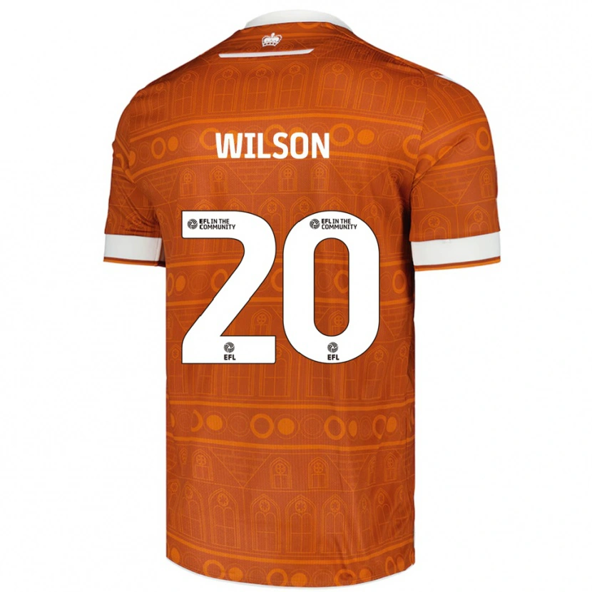 Danxen Kinder Georgia Wilson #20 Orange Weiß Auswärtstrikot Trikot 2025/26 T-Shirt Schweiz
