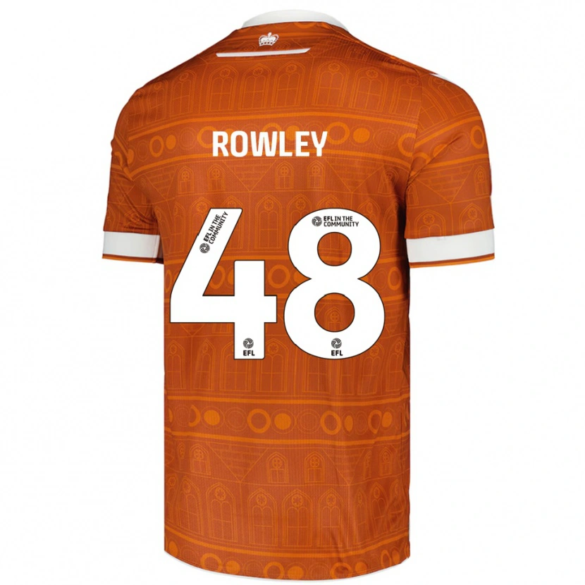 Danxen Kinder Matthew Rowley #48 Orange Weiß Auswärtstrikot Trikot 2025/26 T-Shirt Schweiz