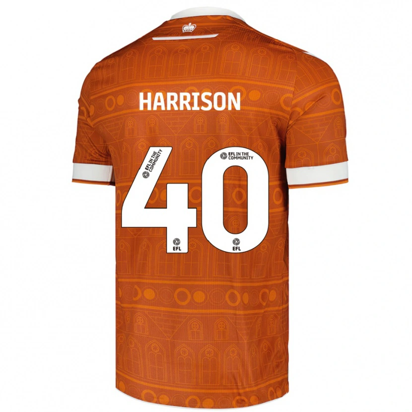 Danxen Kinder Sam Harrison #40 Orange Weiß Auswärtstrikot Trikot 2025/26 T-Shirt Schweiz
