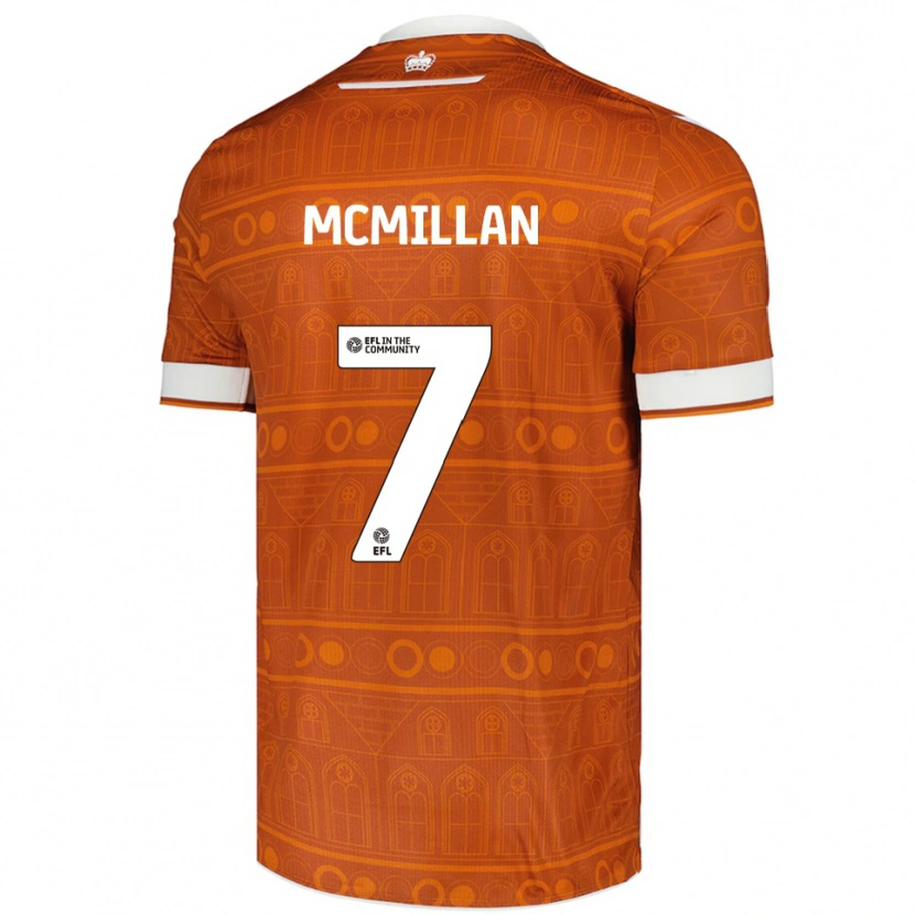 Danxen Kinder Maddox Mcmillan #7 Orange Weiß Auswärtstrikot Trikot 2025/26 T-Shirt Schweiz