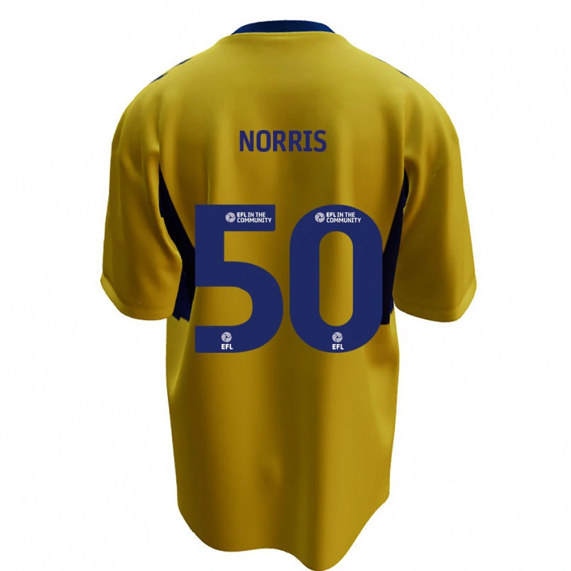 Danxen Kinder Will Norris #50 Gelb Blau Auswärtstrikot Trikot 2025/26 T-Shirt Schweiz