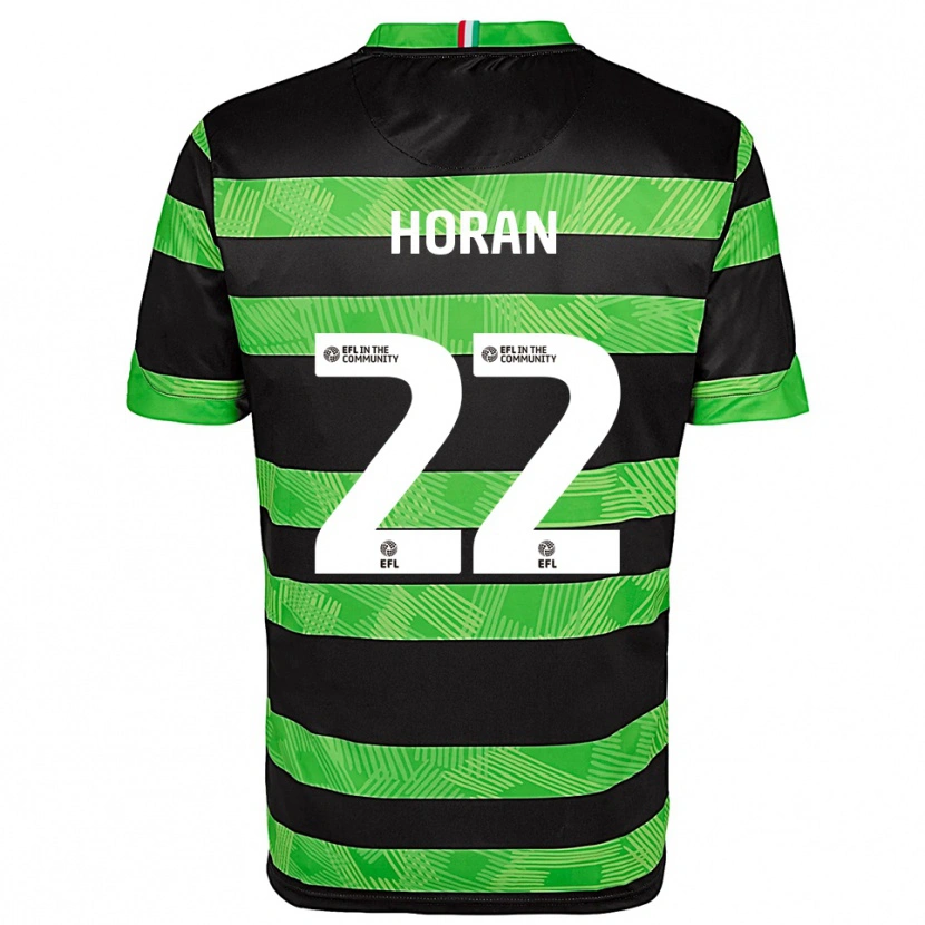 Danxen Kinder Riley Horan #22 Schwarz Grün Auswärtstrikot Trikot 2025/26 T-Shirt Schweiz