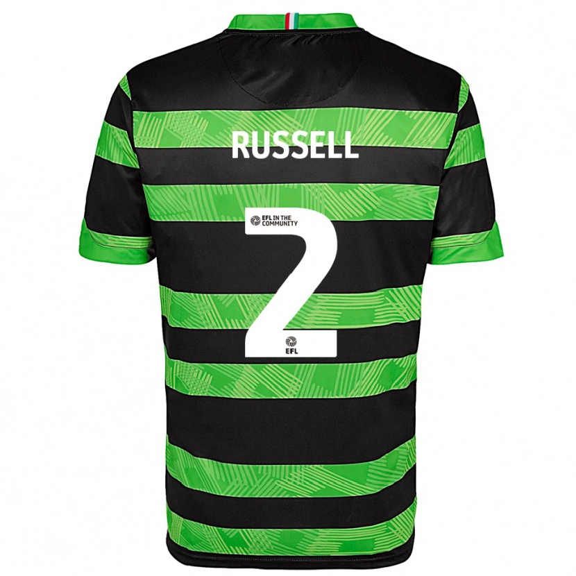 Danxen Kinder Rosie Russell #2 Schwarz Grün Auswärtstrikot Trikot 2025/26 T-Shirt Schweiz