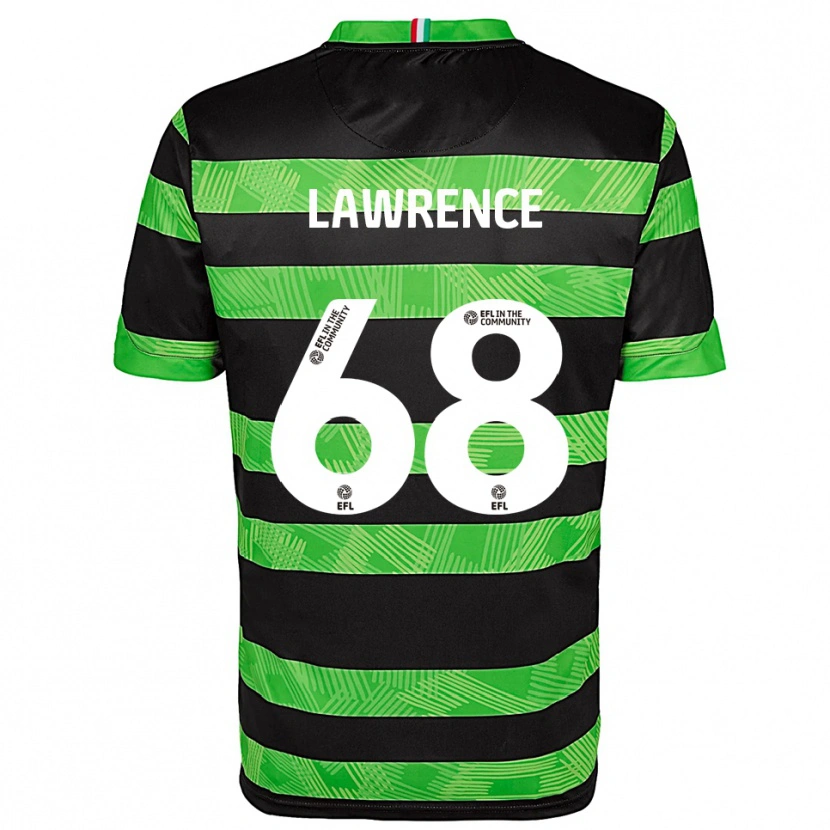 Danxen Kinder Jake Lawrence #68 Schwarz Grün Auswärtstrikot Trikot 2025/26 T-Shirt Schweiz
