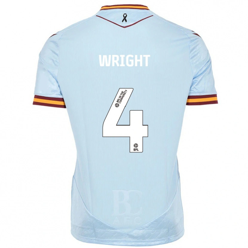 Danxen Kinder Joe Wright #4 Himmelblau Auswärtstrikot Trikot 2025/26 T-Shirt Schweiz