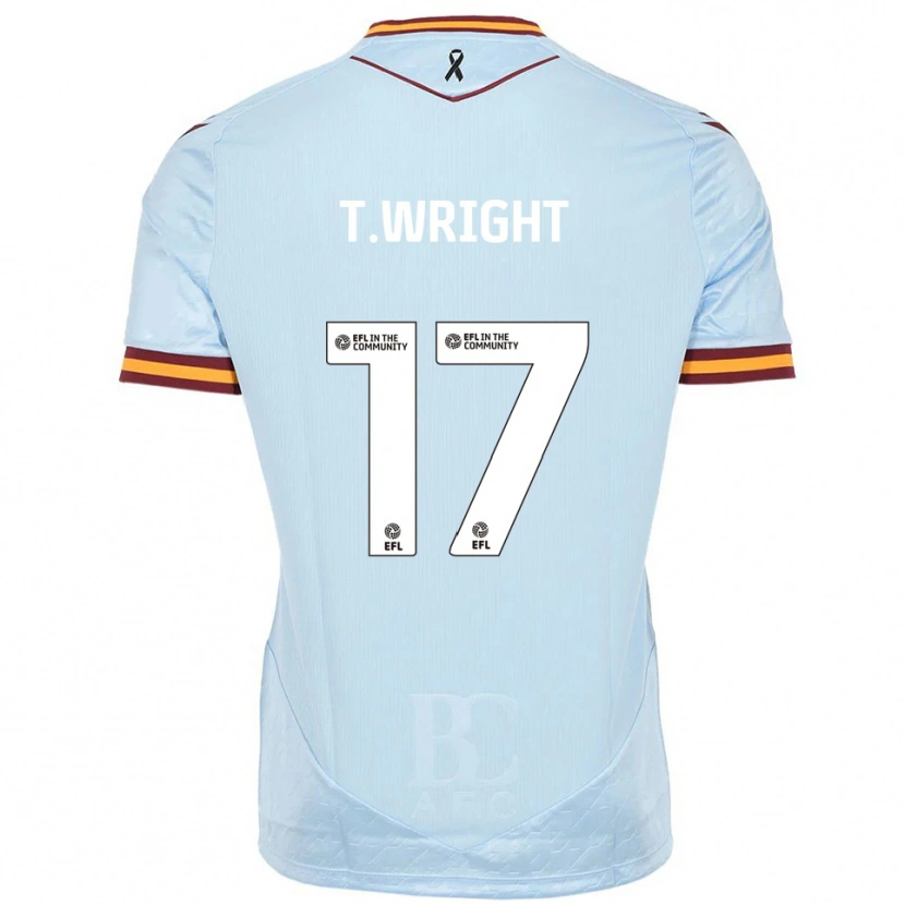 Danxen Kinder Tyreik Wright #17 Himmelblau Auswärtstrikot Trikot 2025/26 T-Shirt Schweiz