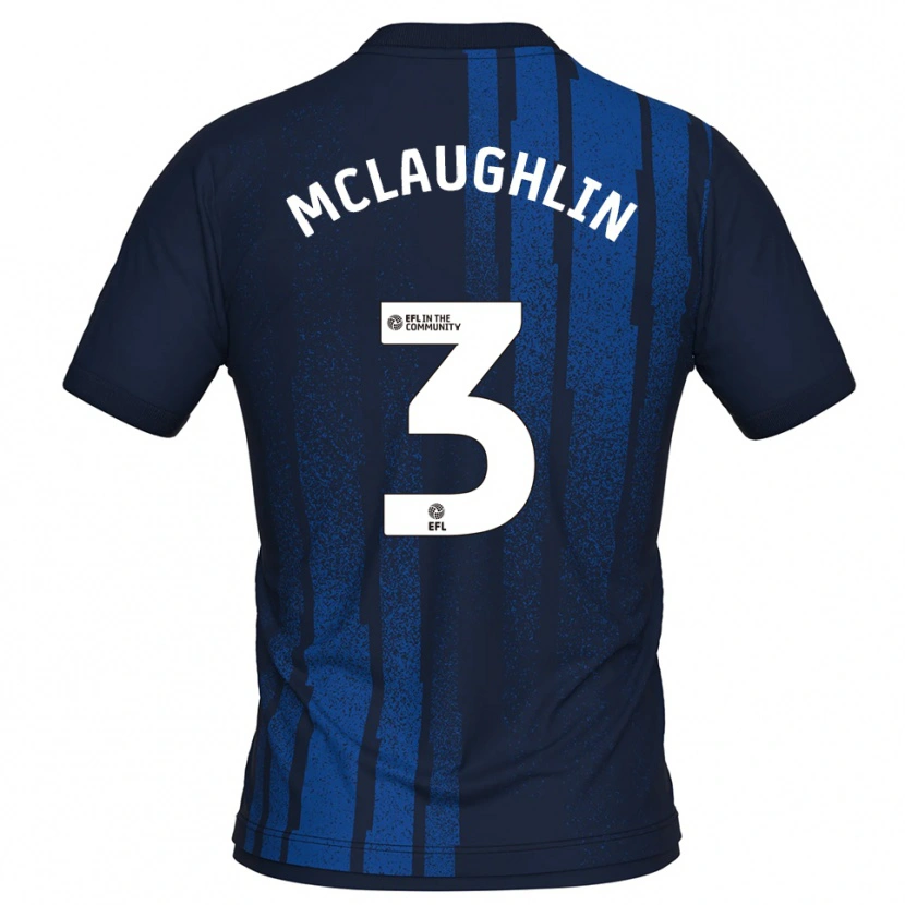 Danxen Kinder Stephen Mclaughlin #3 Marine Weiß Auswärtstrikot Trikot 2025/26 T-Shirt Schweiz