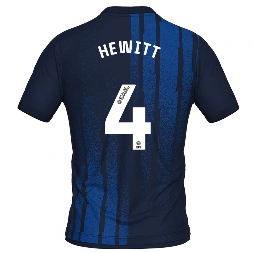 Danxen Kinder Elliott Hewitt #4 Marine Weiß Auswärtstrikot Trikot 2025/26 T-Shirt Schweiz