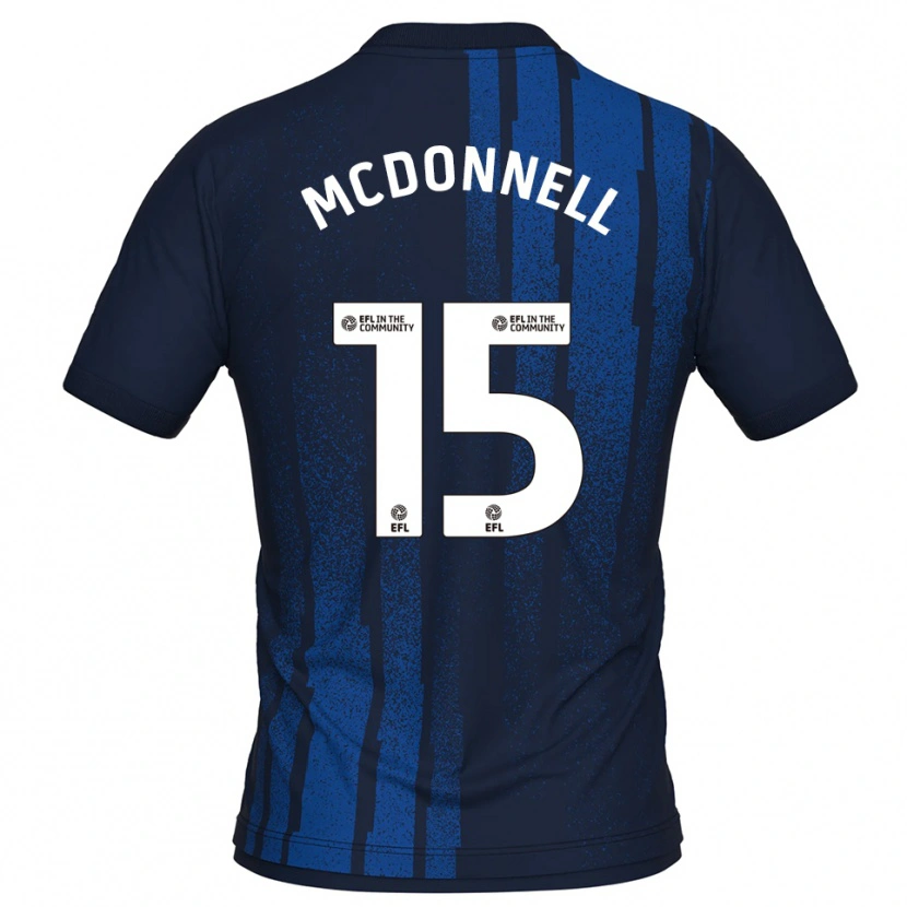 Danxen Kinder Jamie Mcdonnell #15 Marine Weiß Auswärtstrikot Trikot 2025/26 T-Shirt Schweiz