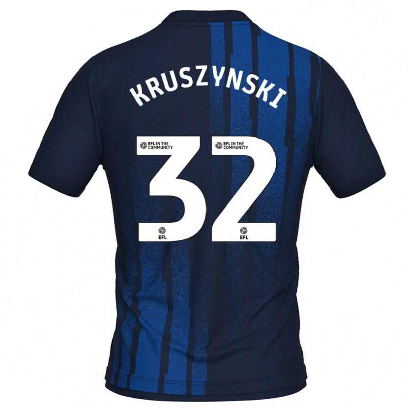 Danxen Kinder Jakub Kruszynski #32 Marine Weiß Auswärtstrikot Trikot 2025/26 T-Shirt Schweiz