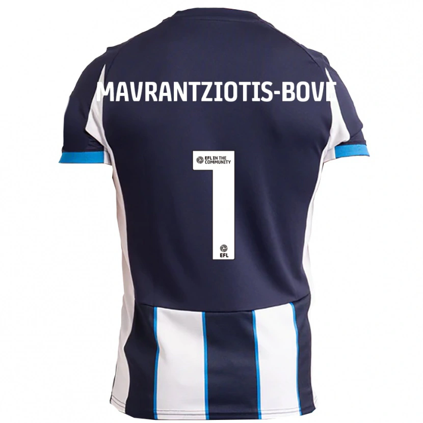 Danxen Kinder Kane Mavrantziotis-Bove #1 Weiß Marine Auswärtstrikot Trikot 2025/26 T-Shirt Schweiz