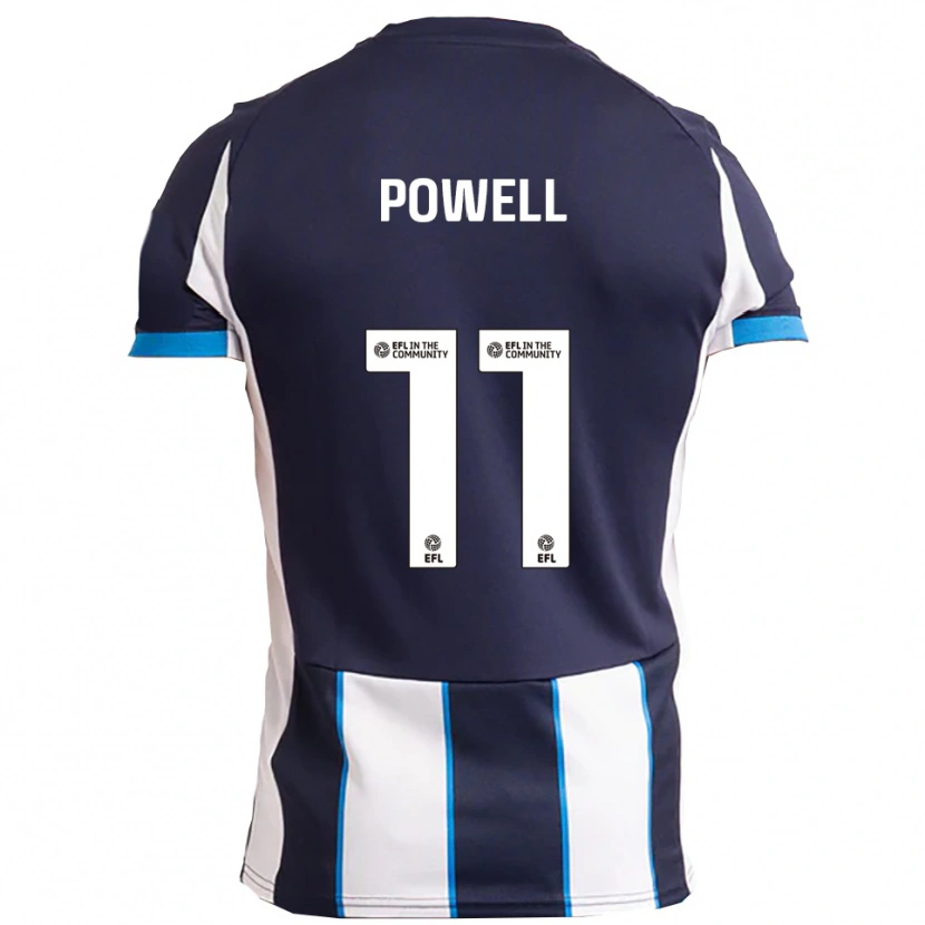Danxen Kinder Nick Powell #11 Weiß Marine Auswärtstrikot Trikot 2025/26 T-Shirt Schweiz