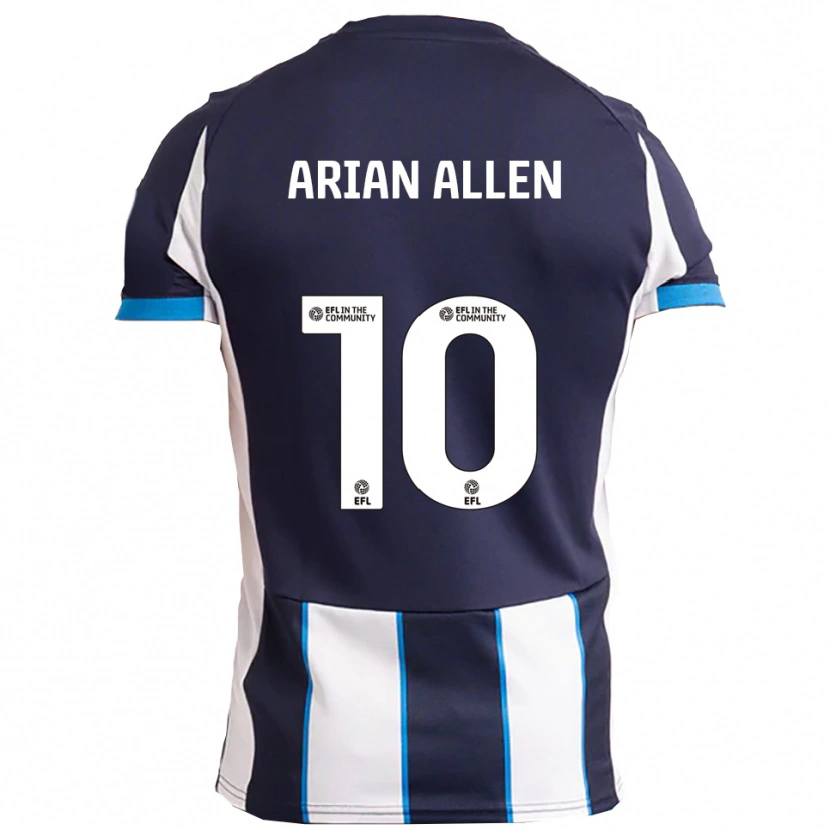 Danxen Kinder Arian Allen #10 Weiß Marine Auswärtstrikot Trikot 2025/26 T-Shirt Schweiz