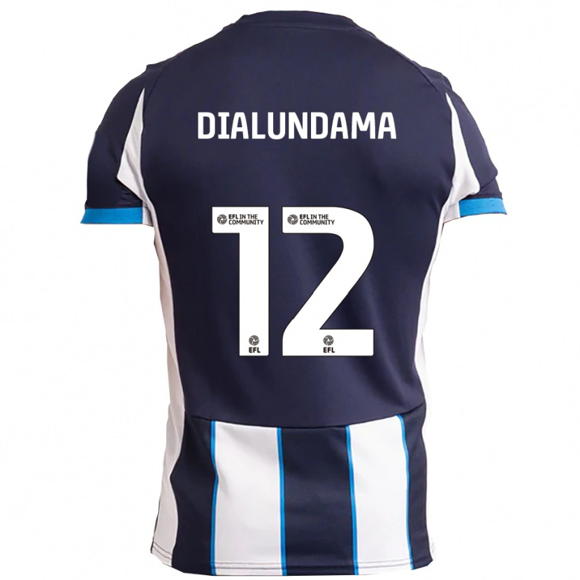Danxen Kinder Michee Dialundama #12 Weiß Marine Auswärtstrikot Trikot 2025/26 T-Shirt Schweiz