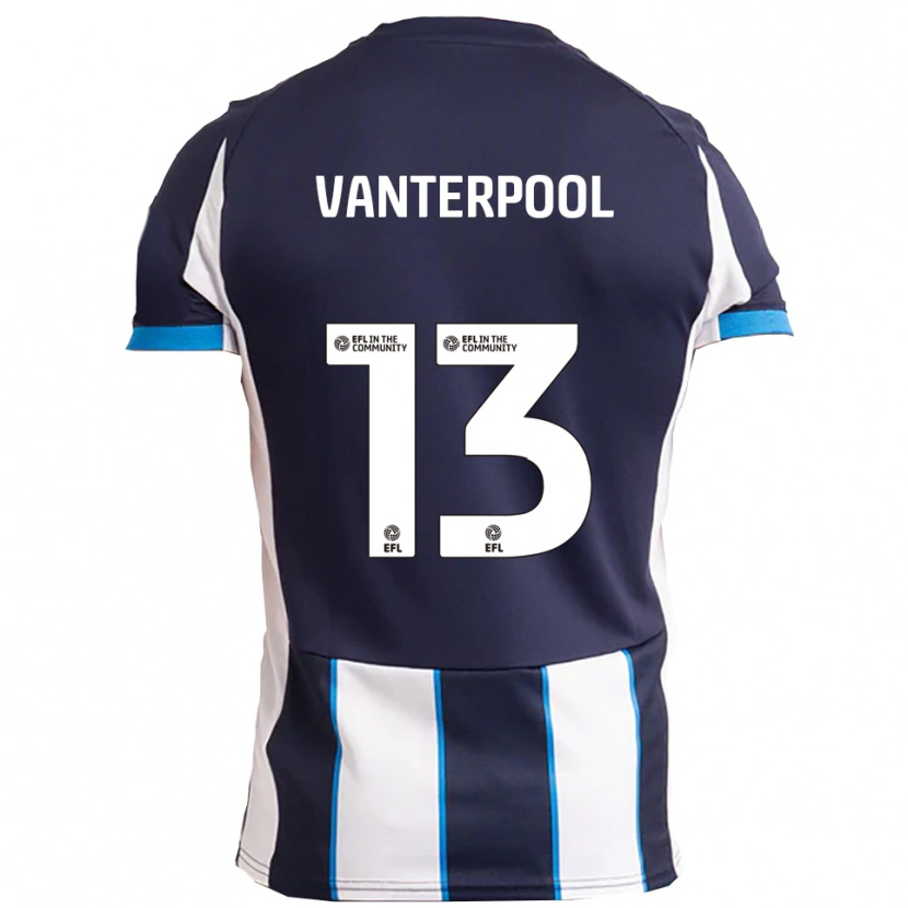 Danxen Kinder Gabriel Vanterpool #13 Weiß Marine Auswärtstrikot Trikot 2025/26 T-Shirt Schweiz