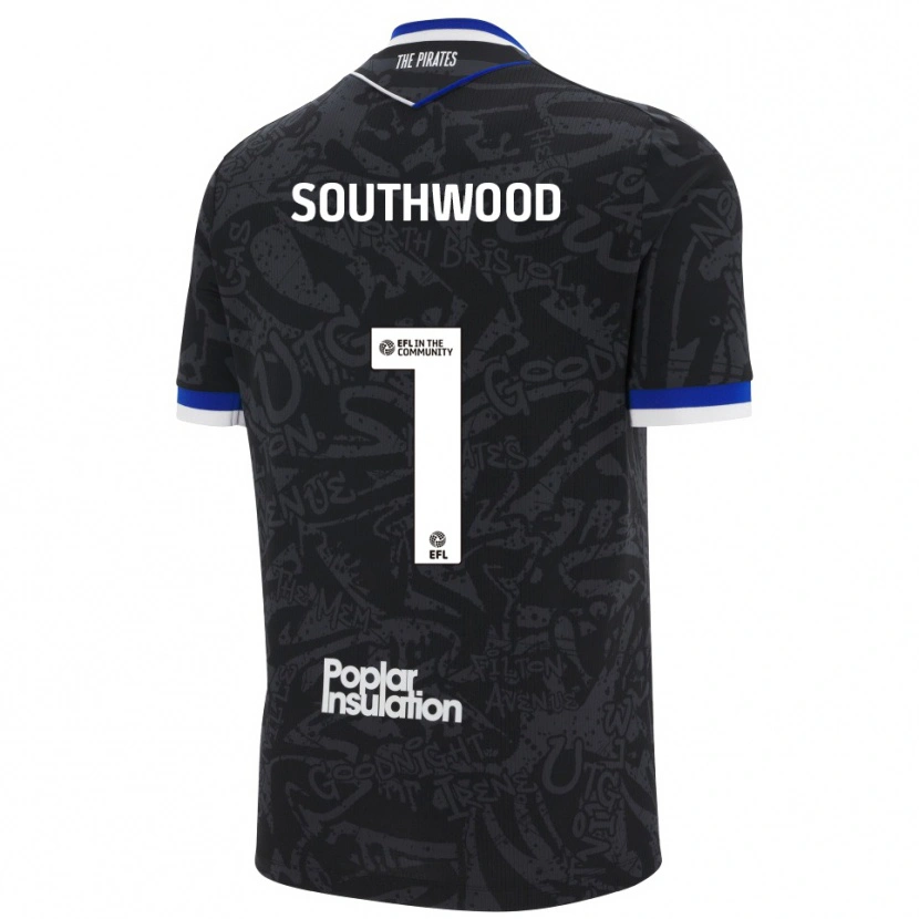 Danxen Kinder Luke Southwood #1 Schwarz Weiß Auswärtstrikot Trikot 2025/26 T-Shirt Schweiz
