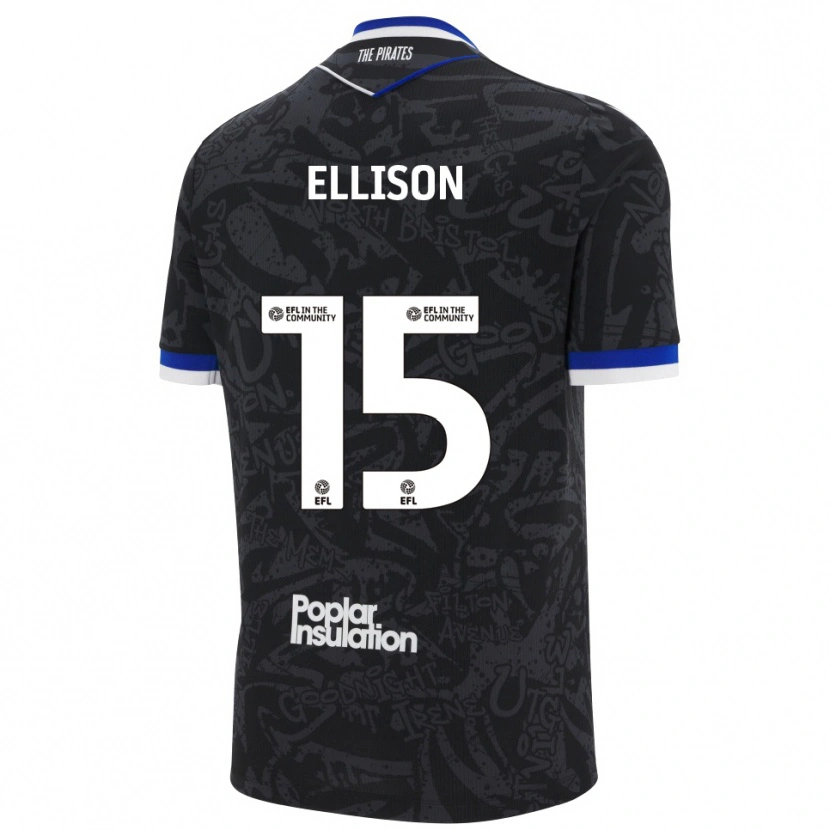 Danxen Kinder Dan Ellison #15 Schwarz Weiß Auswärtstrikot Trikot 2025/26 T-Shirt Schweiz
