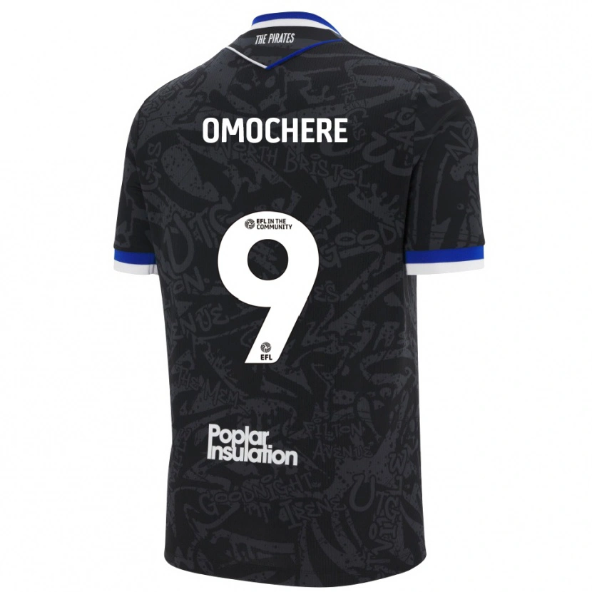 Danxen Kinder Promise Omochere #9 Schwarz Weiß Auswärtstrikot Trikot 2025/26 T-Shirt Schweiz