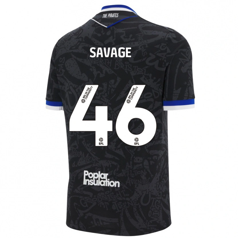 Danxen Kinder Taelan Savage #46 Schwarz Weiß Auswärtstrikot Trikot 2025/26 T-Shirt Schweiz