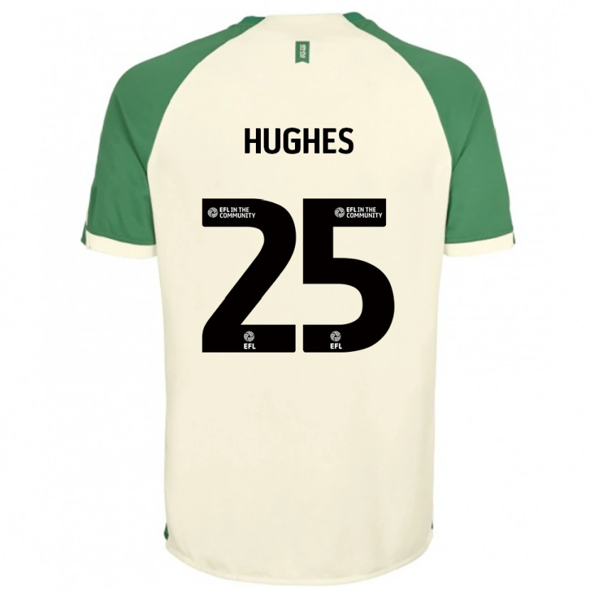 Danxen Kinder Ben Hughes #25 Cremeweiß Grün Auswärtstrikot Trikot 2025/26 T-Shirt Schweiz