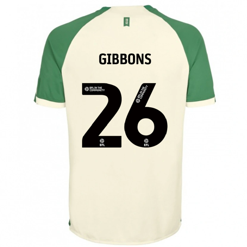 Danxen Kinder James Gibbons #26 Cremeweiß Grün Auswärtstrikot Trikot 2025/26 T-Shirt Schweiz