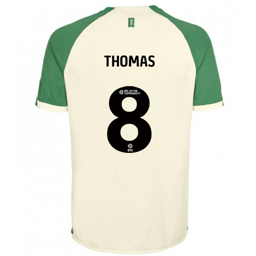 Danxen Kinder George Thomas #8 Cremeweiß Grün Auswärtstrikot Trikot 2025/26 T-Shirt Schweiz