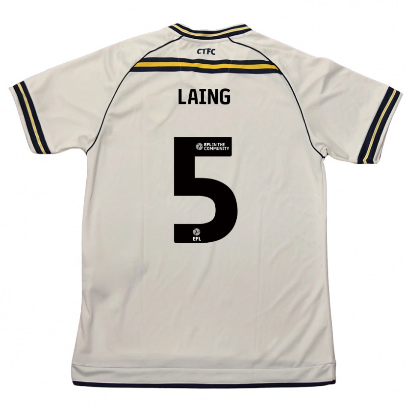 Danxen Kinder Levi Laing #5 Weiß Marine Auswärtstrikot Trikot 2025/26 T-Shirt Schweiz