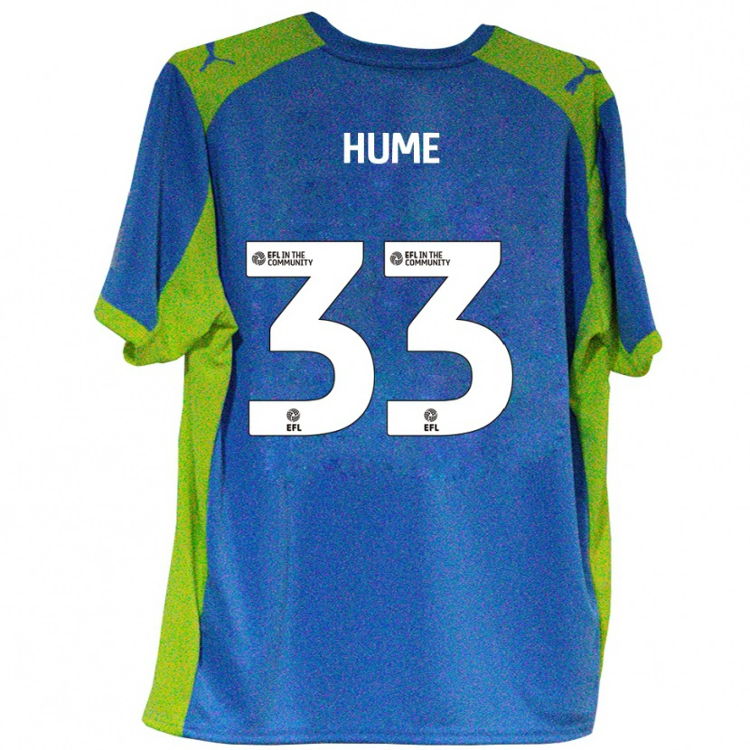 Danxen Kinder Denver Hume #33 Himmelblau Gelb Auswärtstrikot Trikot 2025/26 T-Shirt Schweiz